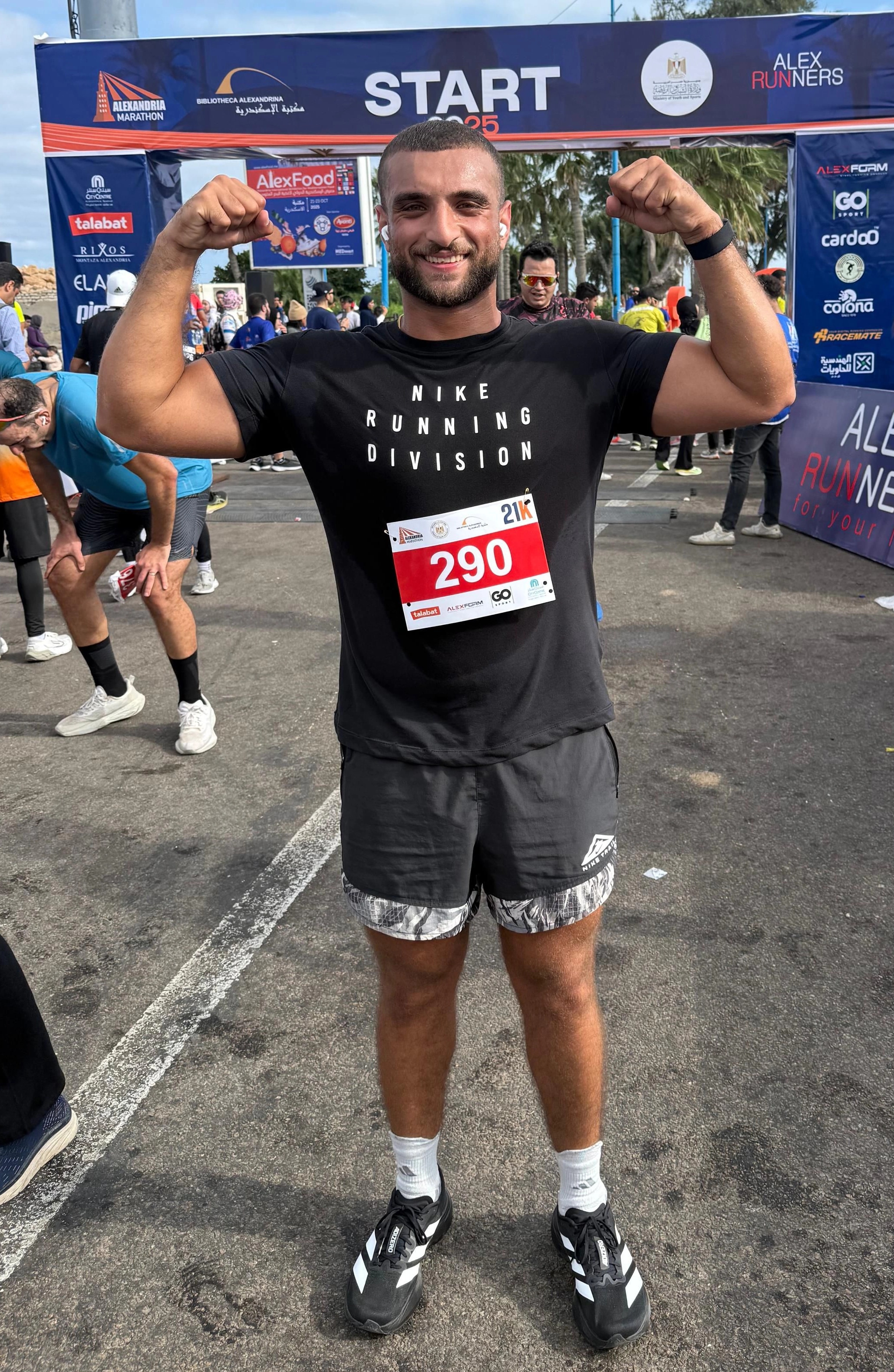 Ramez Asaad at the start of a half marathon